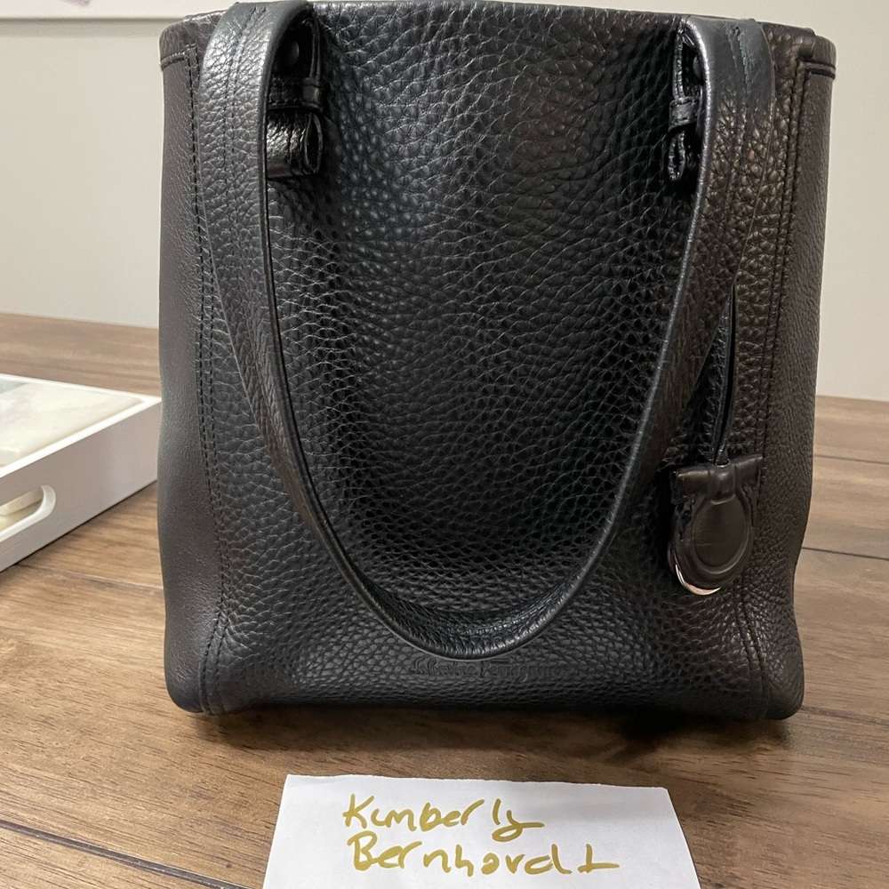 Salvatore Ferragamo Gancini Leather Tote